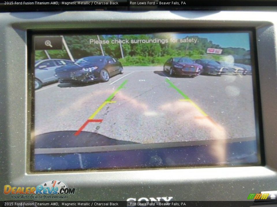 2015 Ford Fusion Titanium AWD Magnetic Metallic / Charcoal Black Photo #17
