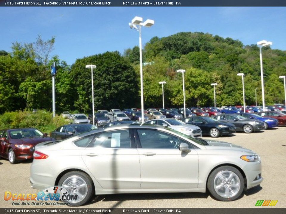 2015 Ford Fusion SE Tectonic Silver Metallic / Charcoal Black Photo #1