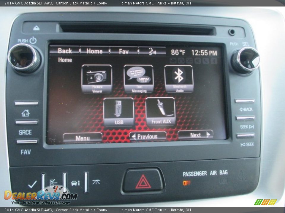 2014 GMC Acadia SLT AWD Carbon Black Metallic / Ebony Photo #9
