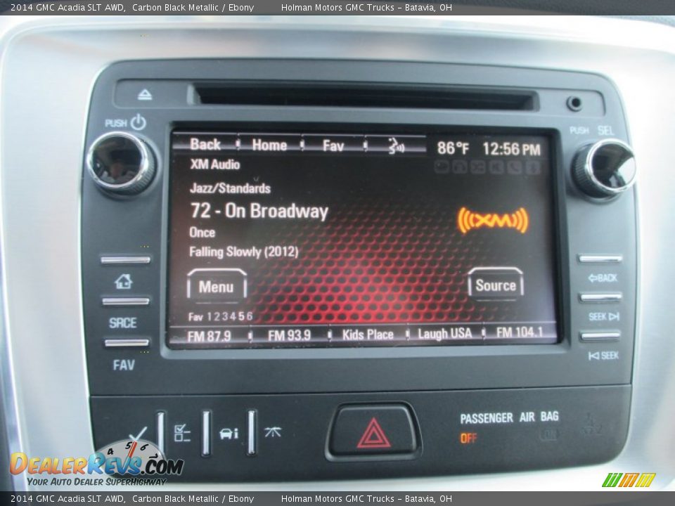 2014 GMC Acadia SLT AWD Carbon Black Metallic / Ebony Photo #10