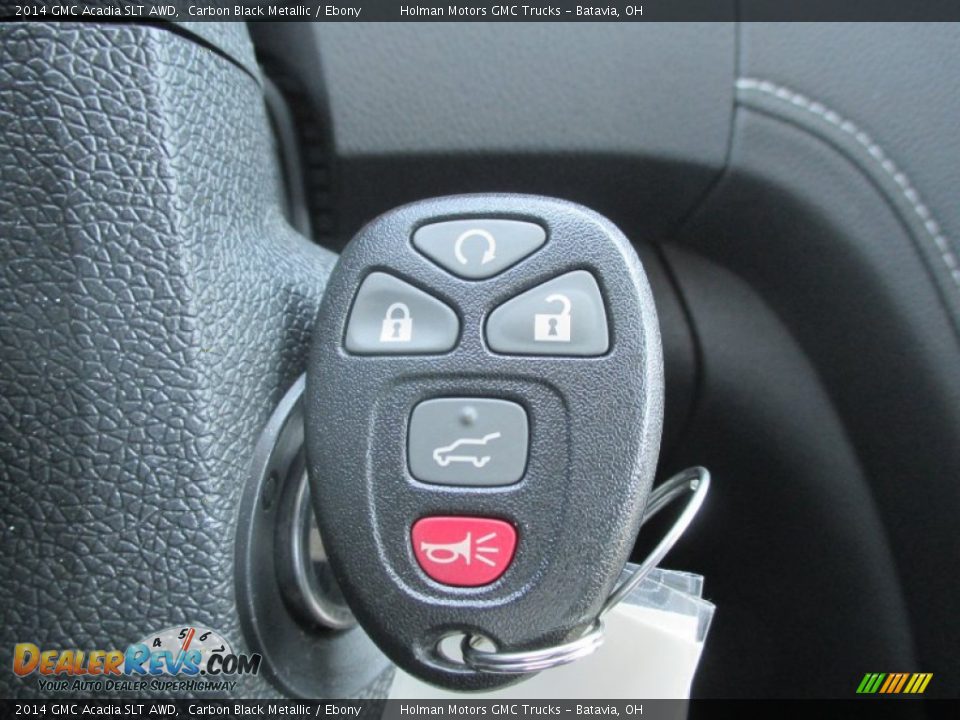 2014 GMC Acadia SLT AWD Carbon Black Metallic / Ebony Photo #14