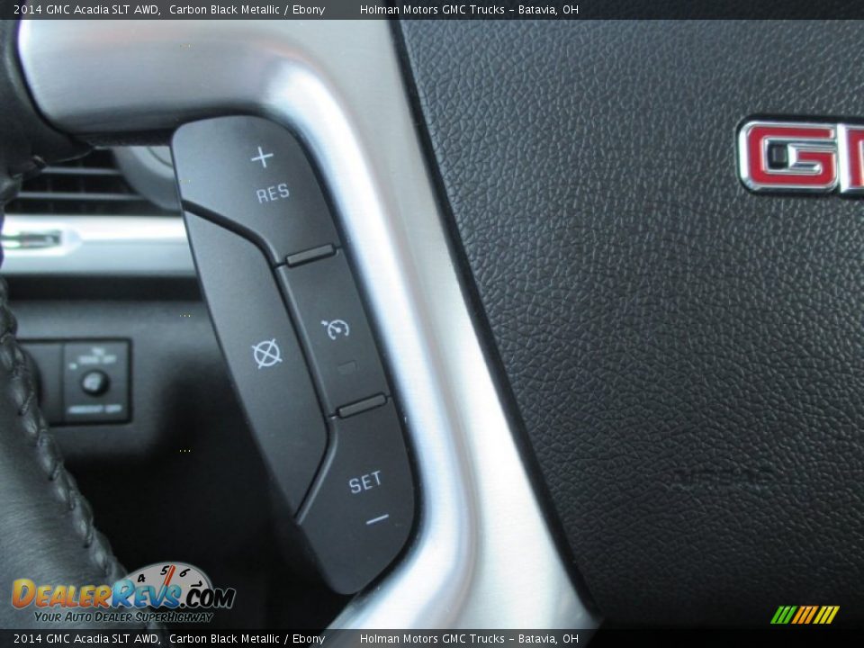 2014 GMC Acadia SLT AWD Carbon Black Metallic / Ebony Photo #16