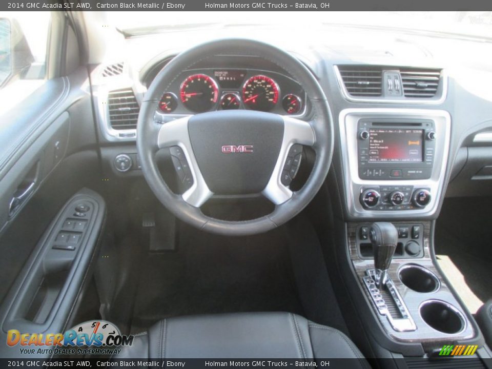 2014 GMC Acadia SLT AWD Carbon Black Metallic / Ebony Photo #24