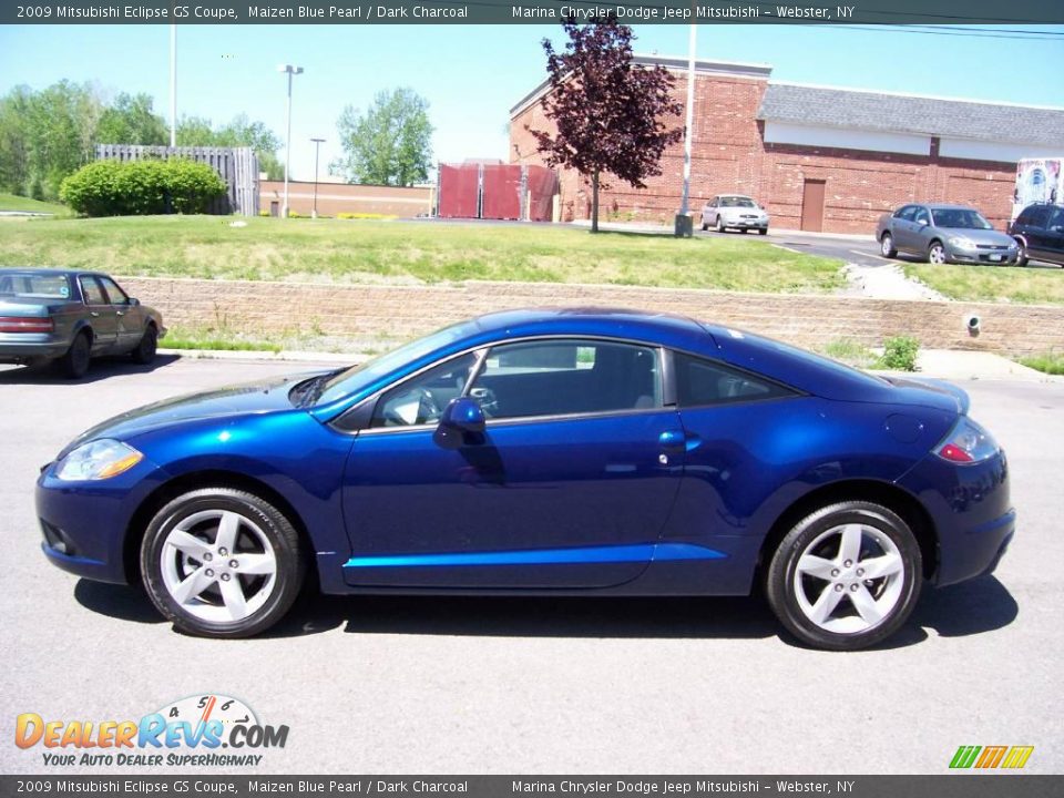 2009 Mitsubishi Eclipse GS Coupe Maizen Blue Pearl / Dark Charcoal Photo #7