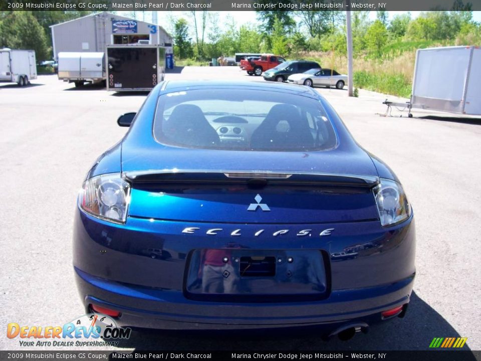 2009 Mitsubishi Eclipse GS Coupe Maizen Blue Pearl / Dark Charcoal Photo #9