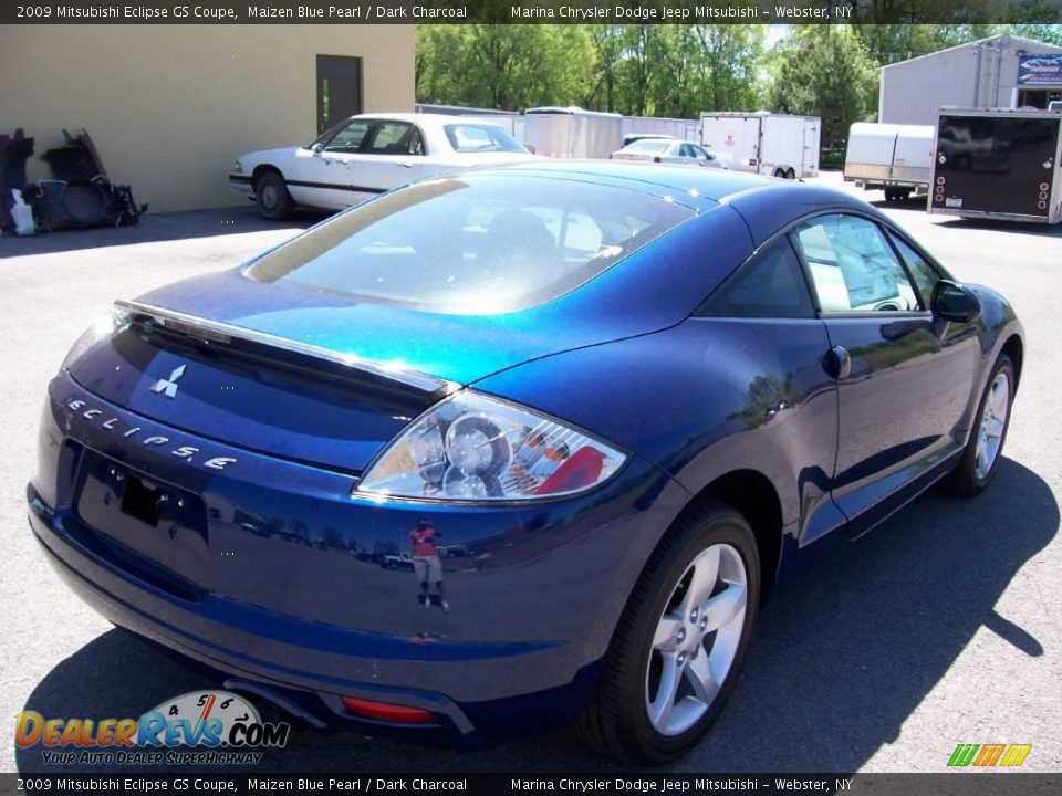 2009 Mitsubishi Eclipse GS Coupe Maizen Blue Pearl / Dark Charcoal Photo #10