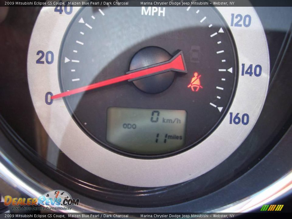 2009 Mitsubishi Eclipse GS Coupe Maizen Blue Pearl / Dark Charcoal Photo #22
