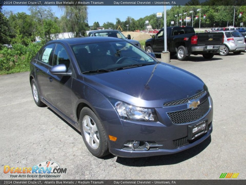 2014 Chevrolet Cruze LT Atlantis Blue Metallic / Medium Titanium Photo #8