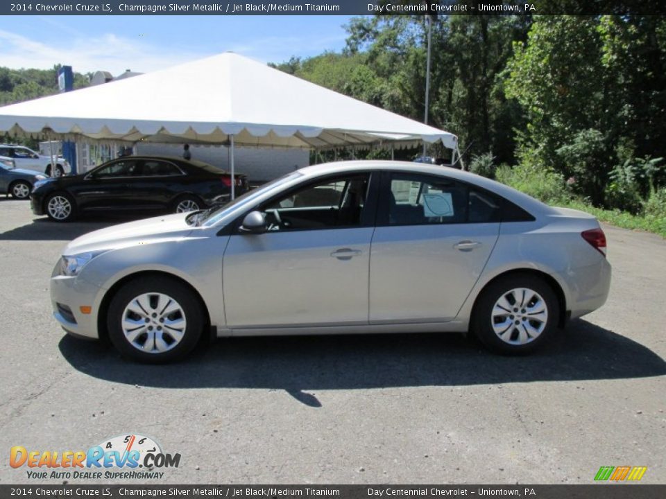 2014 Chevrolet Cruze LS Champagne Silver Metallic / Jet Black/Medium Titanium Photo #2