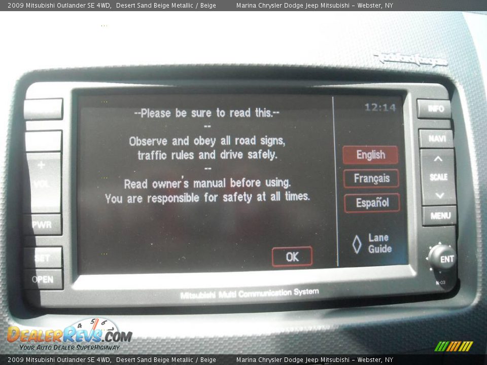 2009 Mitsubishi Outlander SE 4WD Desert Sand Beige Metallic / Beige Photo #6