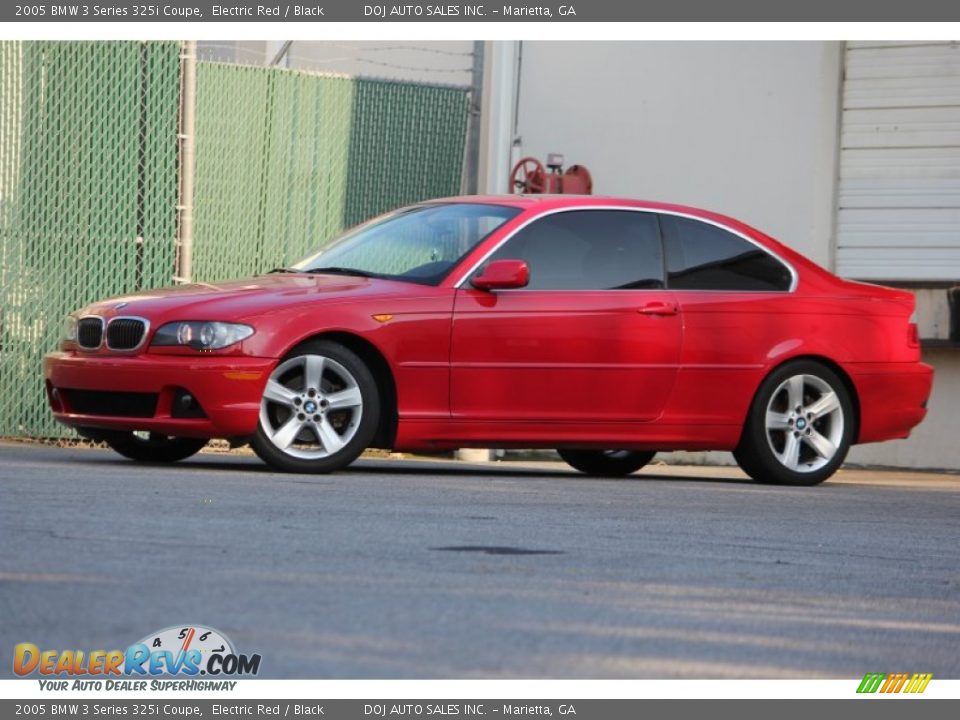 2005 BMW 3 Series 325i Coupe Electric Red / Black Photo #2