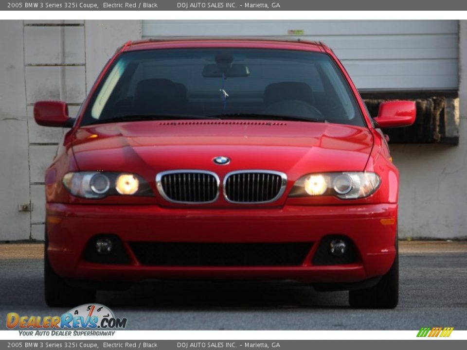 2005 BMW 3 Series 325i Coupe Electric Red / Black Photo #6