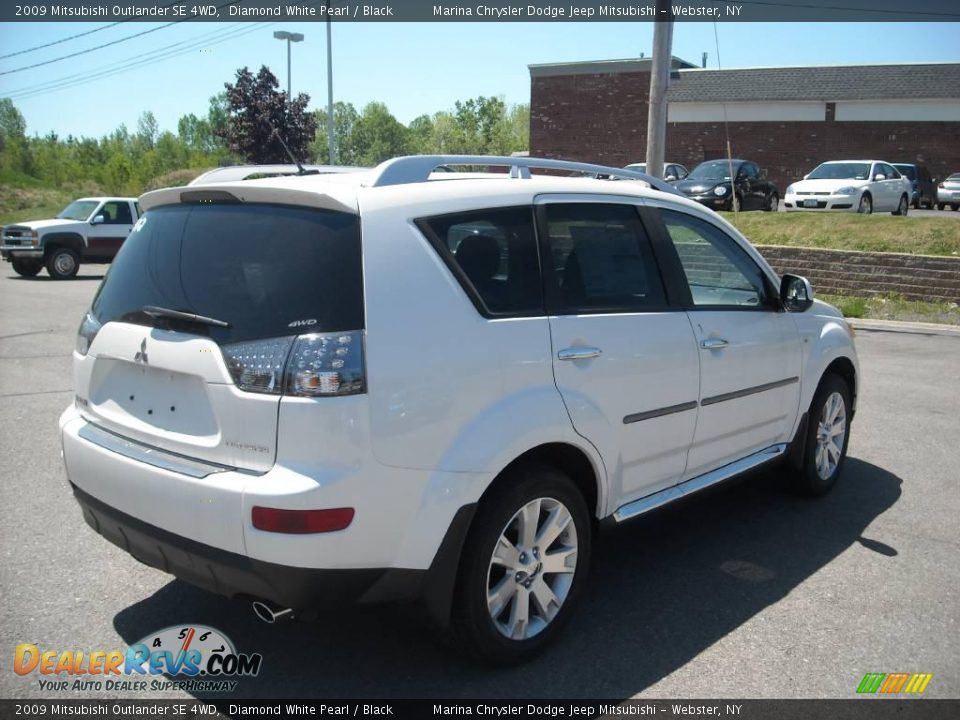 2009 Mitsubishi Outlander SE 4WD Diamond White Pearl / Black Photo #10