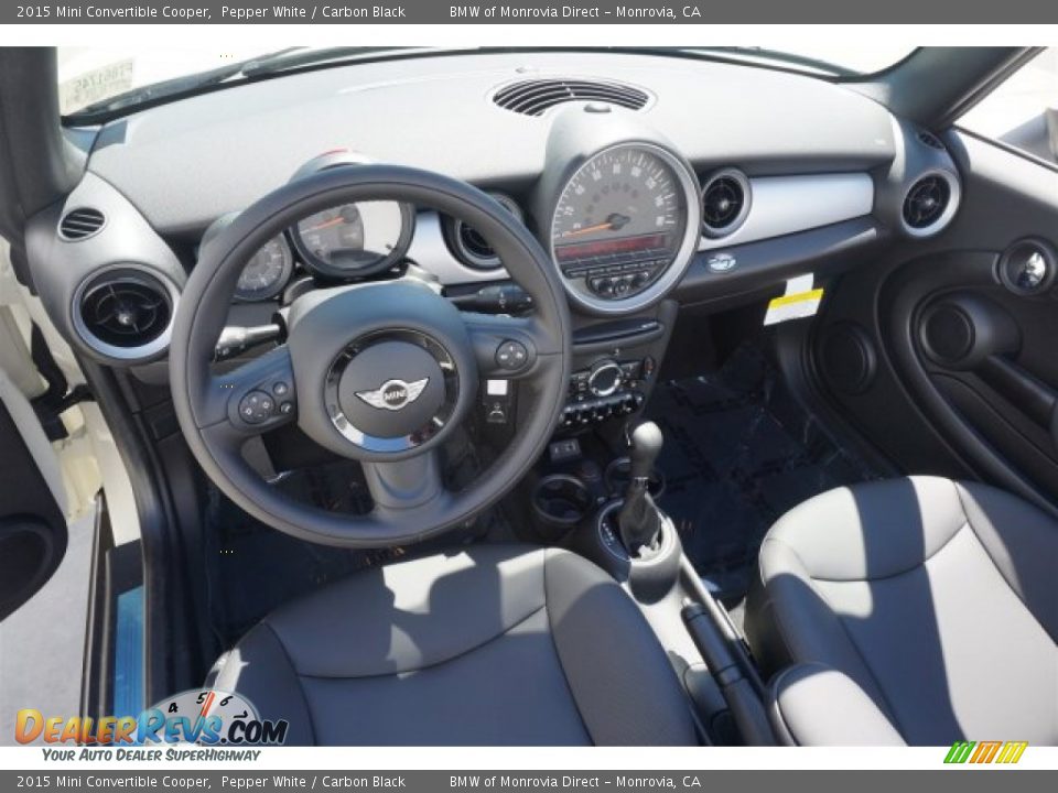 2015 Mini Convertible Cooper Pepper White / Carbon Black Photo #6