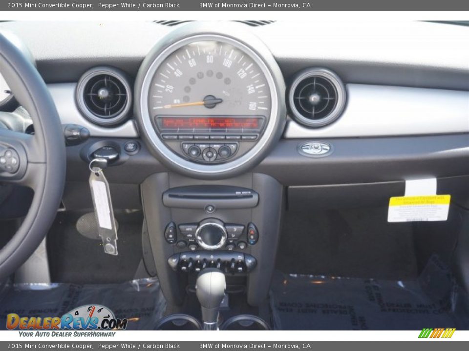 2015 Mini Convertible Cooper Pepper White / Carbon Black Photo #8