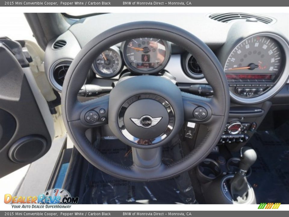 2015 Mini Convertible Cooper Pepper White / Carbon Black Photo #9