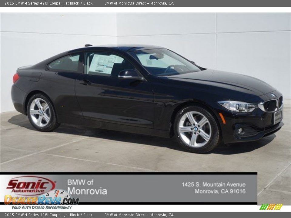 2015 BMW 4 Series 428i Coupe Jet Black / Black Photo #1