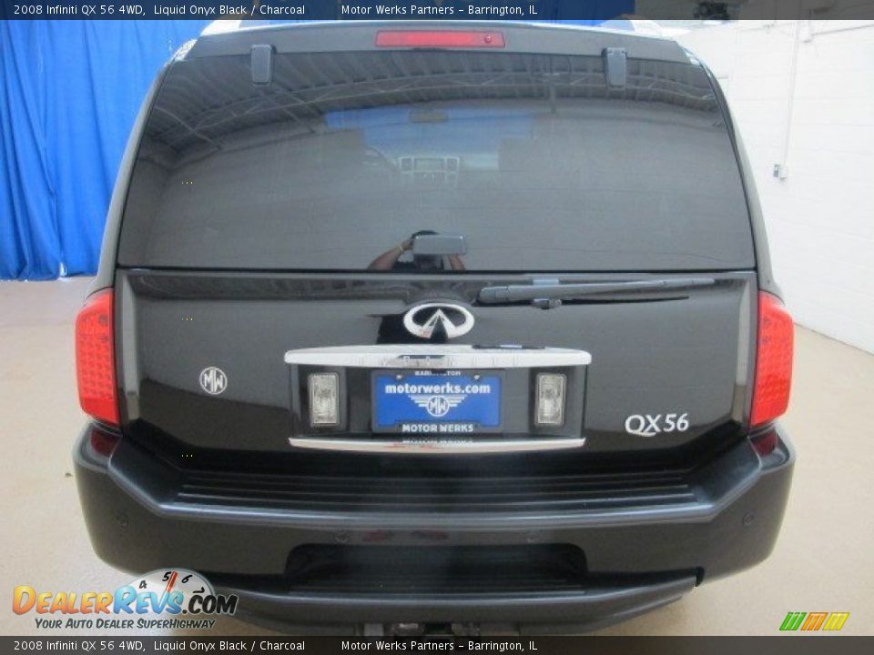 2008 Infiniti QX 56 4WD Liquid Onyx Black / Charcoal Photo #6