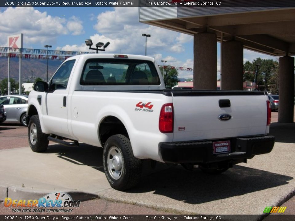 2008 Ford F250 Super Duty XL Regular Cab 4x4 Oxford White / Camel Photo #8