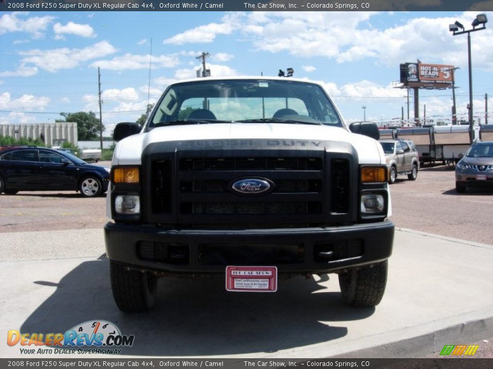 2008 Ford F250 Super Duty XL Regular Cab 4x4 Oxford White / Camel Photo #13