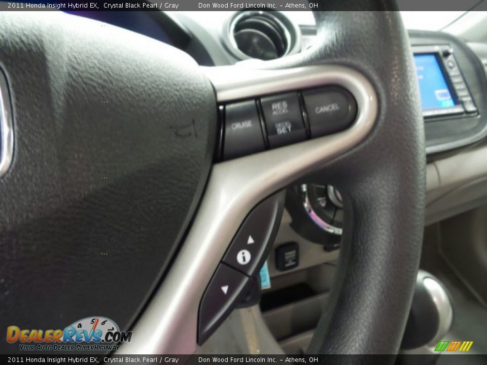 2011 Honda Insight Hybrid EX Crystal Black Pearl / Gray Photo #23