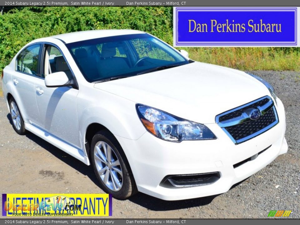 2014 Subaru Legacy 2.5i Premium Satin White Pearl / Ivory Photo #1