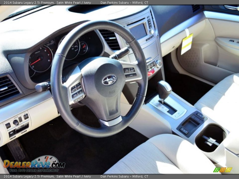 2014 Subaru Legacy 2.5i Premium Satin White Pearl / Ivory Photo #5