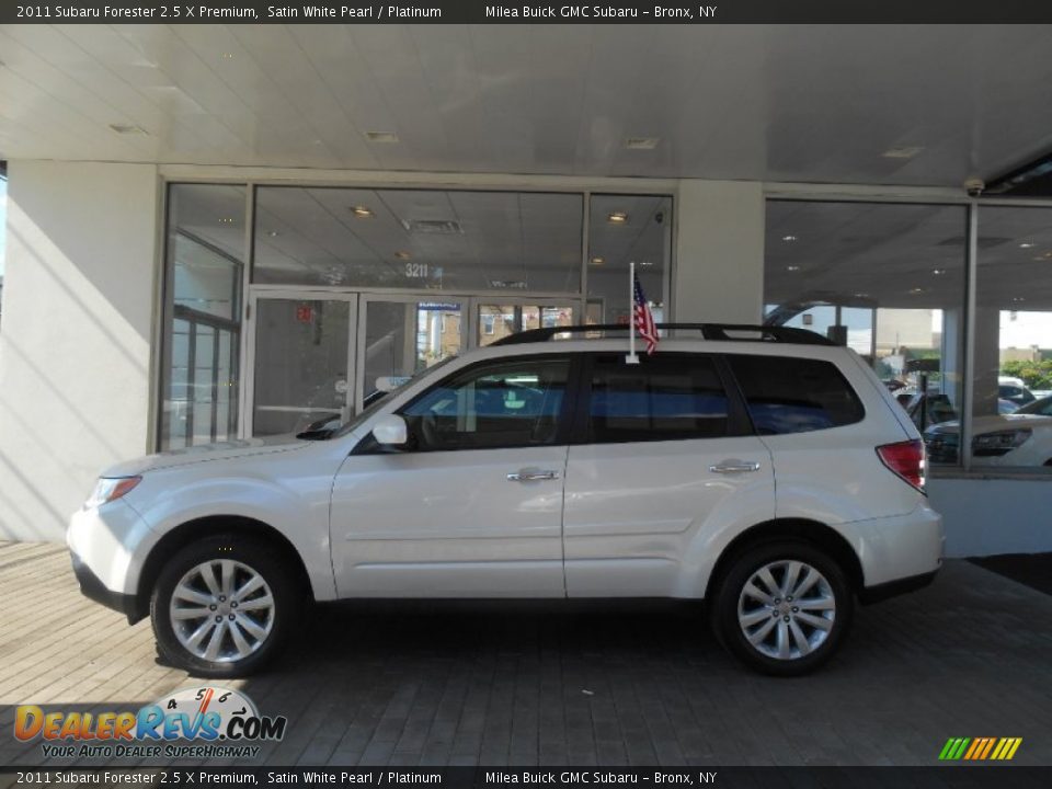 2011 Subaru Forester 2.5 X Premium Satin White Pearl / Platinum Photo #3