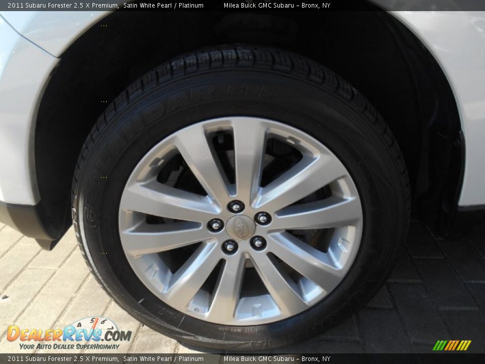 2011 Subaru Forester 2.5 X Premium Satin White Pearl / Platinum Photo #4
