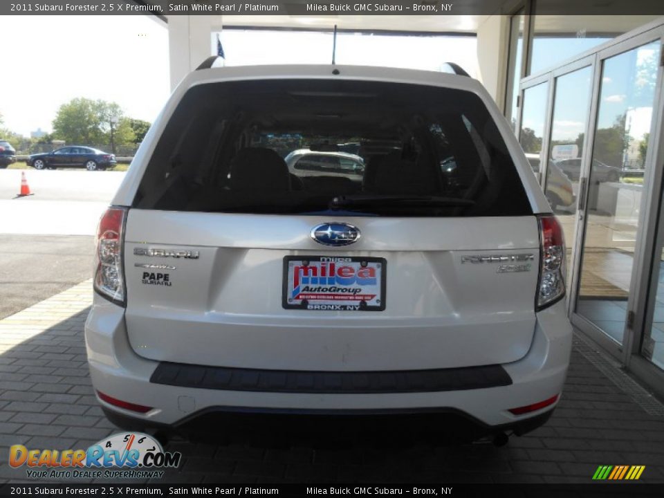 2011 Subaru Forester 2.5 X Premium Satin White Pearl / Platinum Photo #6