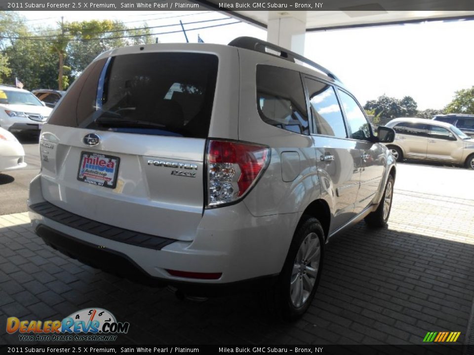 2011 Subaru Forester 2.5 X Premium Satin White Pearl / Platinum Photo #7