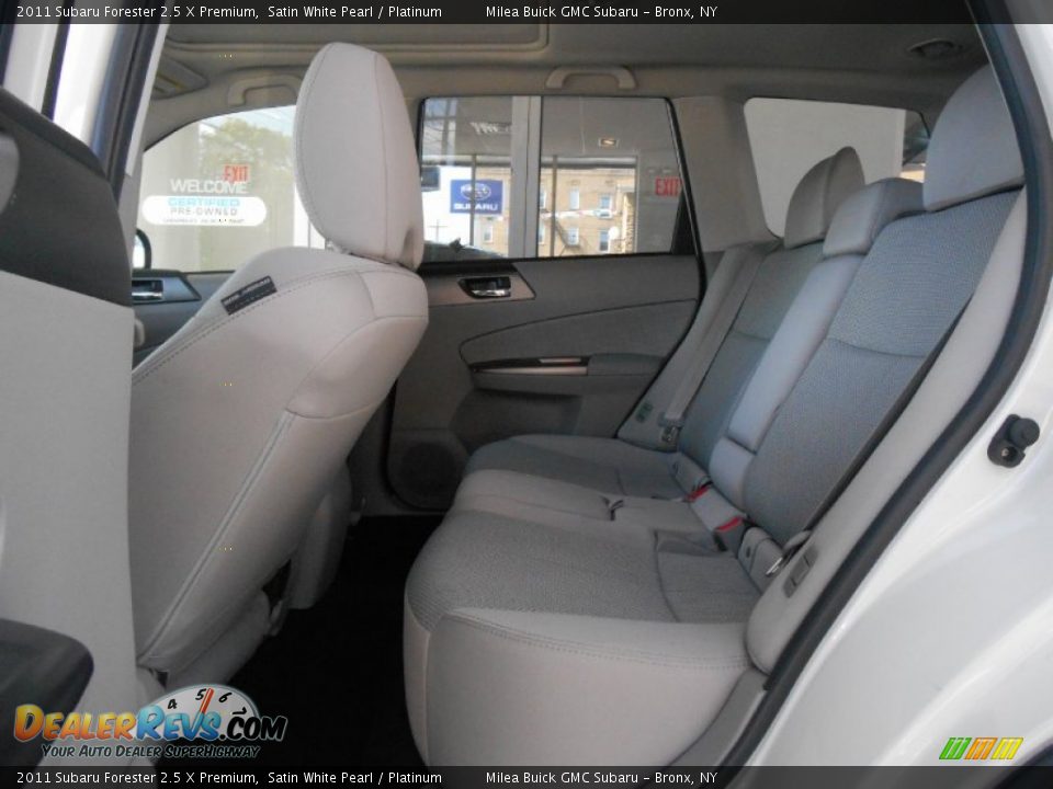 2011 Subaru Forester 2.5 X Premium Satin White Pearl / Platinum Photo #8