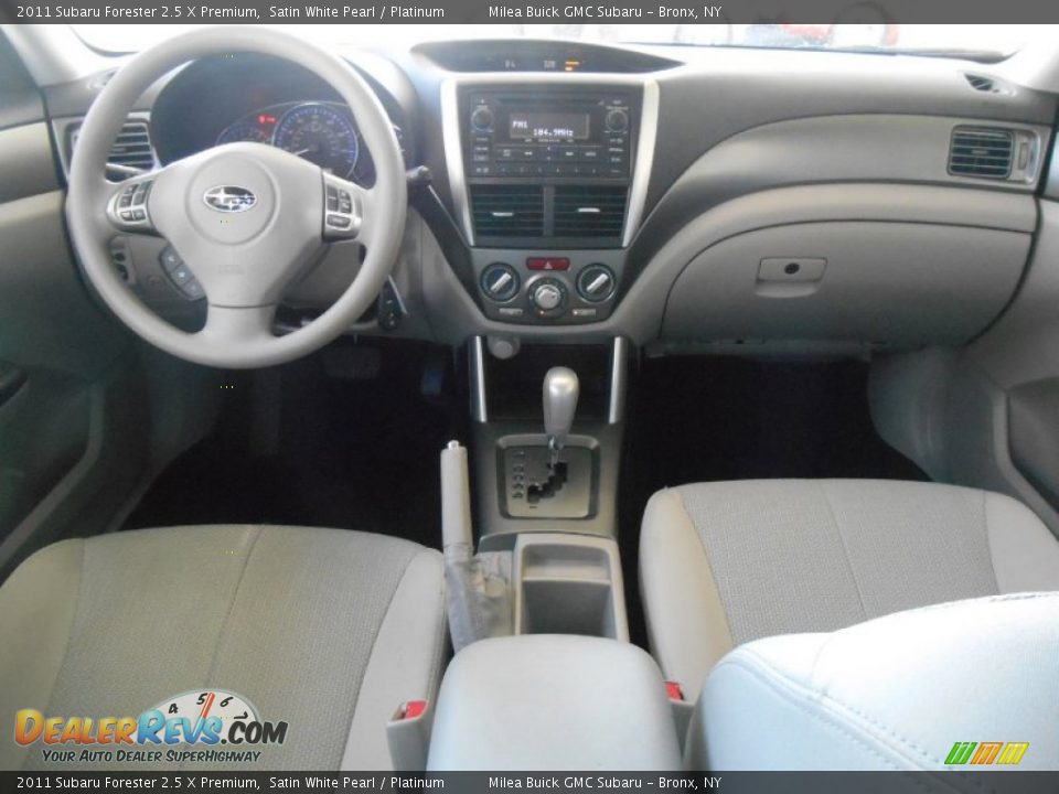 2011 Subaru Forester 2.5 X Premium Satin White Pearl / Platinum Photo #9