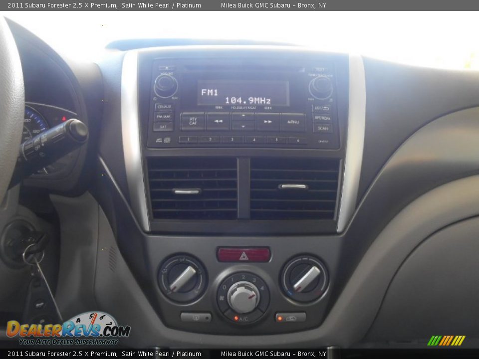 2011 Subaru Forester 2.5 X Premium Satin White Pearl / Platinum Photo #10