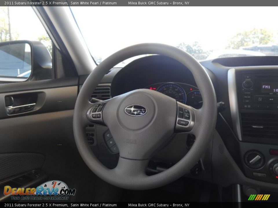 2011 Subaru Forester 2.5 X Premium Satin White Pearl / Platinum Photo #12