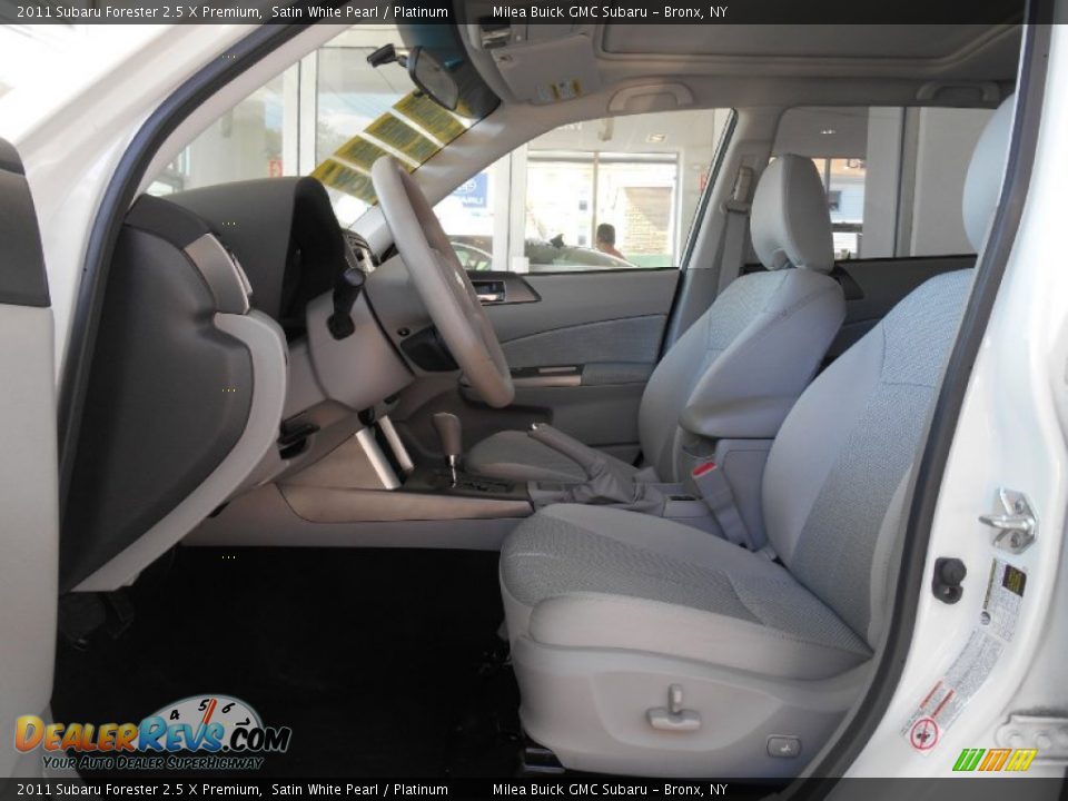 2011 Subaru Forester 2.5 X Premium Satin White Pearl / Platinum Photo #15
