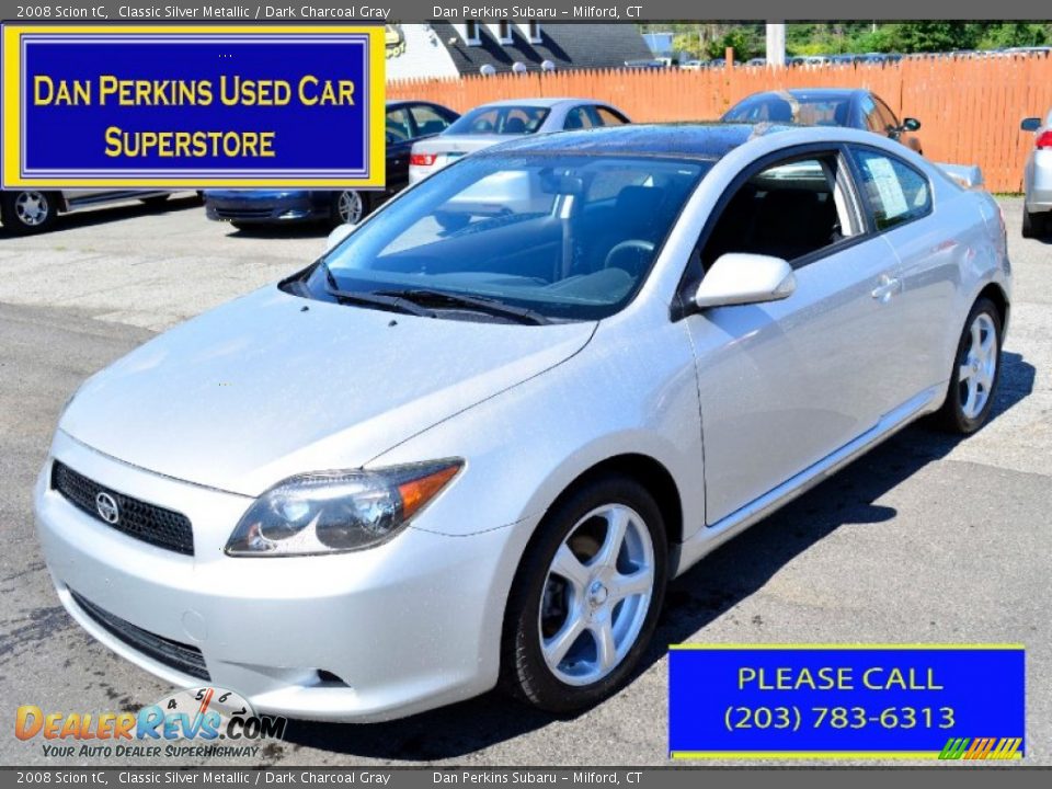2008 Scion tC Classic Silver Metallic / Dark Charcoal Gray Photo #1