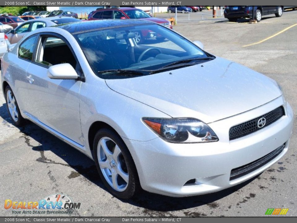 2008 Scion tC Classic Silver Metallic / Dark Charcoal Gray Photo #3