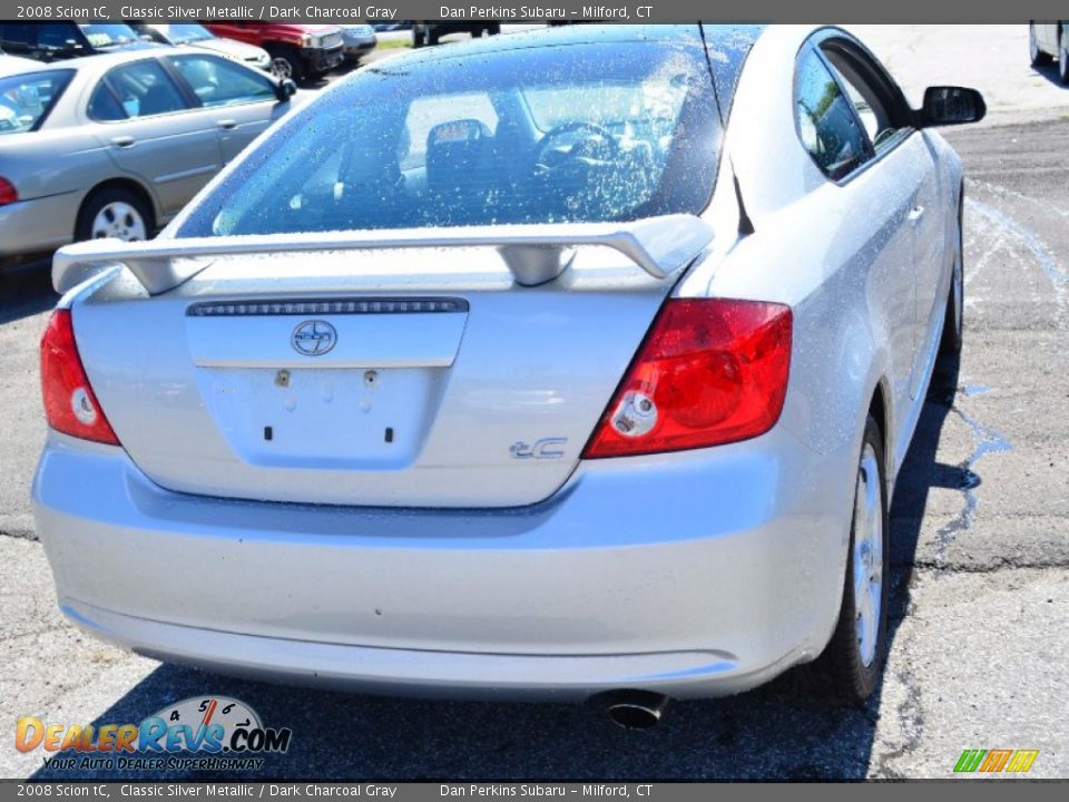 2008 Scion tC Classic Silver Metallic / Dark Charcoal Gray Photo #7