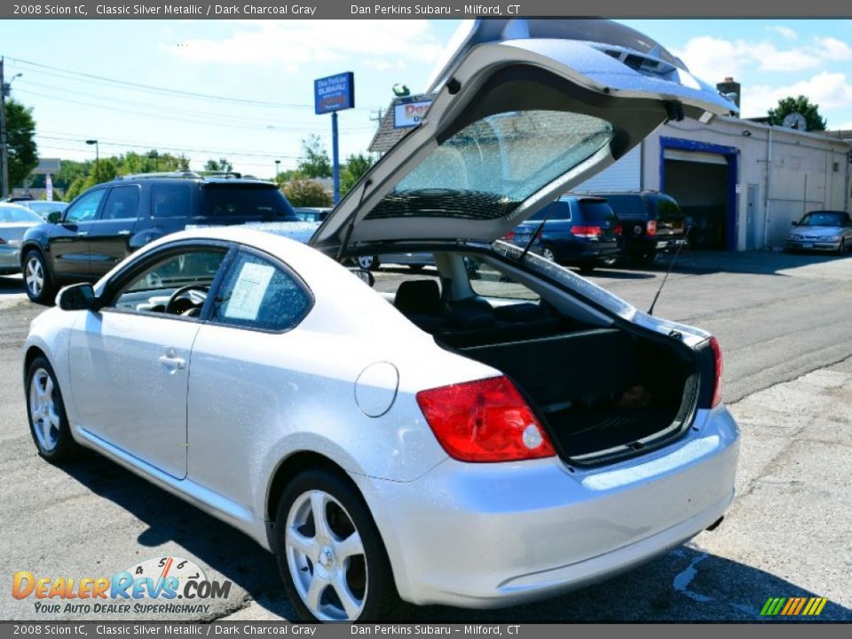 2008 Scion tC Classic Silver Metallic / Dark Charcoal Gray Photo #10