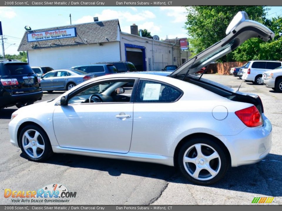 2008 Scion tC Classic Silver Metallic / Dark Charcoal Gray Photo #11