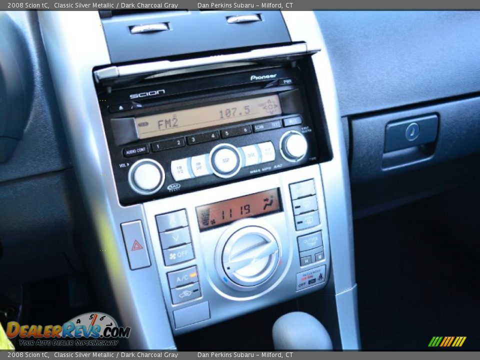 2008 Scion tC Classic Silver Metallic / Dark Charcoal Gray Photo #12