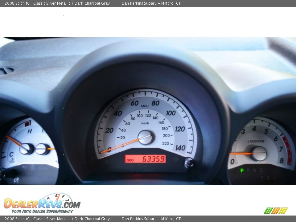 2008 Scion tC Classic Silver Metallic / Dark Charcoal Gray Photo #16