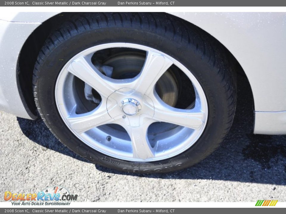 2008 Scion tC Classic Silver Metallic / Dark Charcoal Gray Photo #20