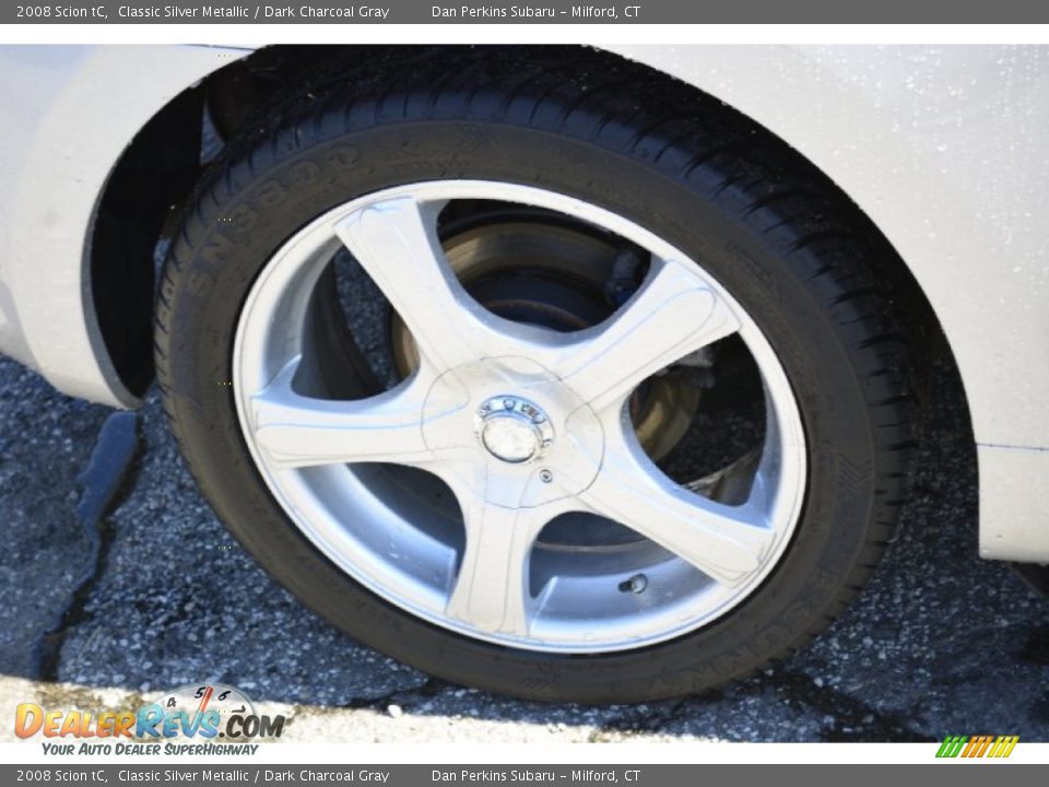 2008 Scion tC Classic Silver Metallic / Dark Charcoal Gray Photo #21