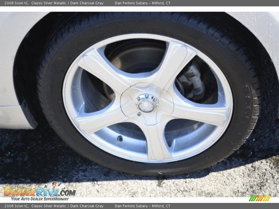 2008 Scion tC Classic Silver Metallic / Dark Charcoal Gray Photo #22