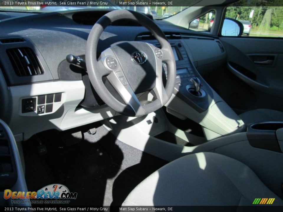 2013 Toyota Prius Five Hybrid Sea Glass Pearl / Misty Gray Photo #10
