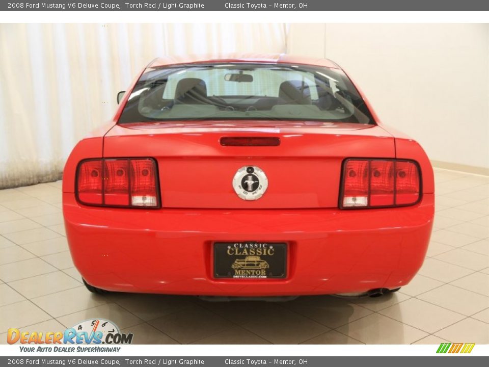 2008 Ford Mustang V6 Deluxe Coupe Torch Red / Light Graphite Photo #17