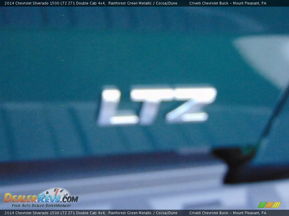 2014 Chevrolet Silverado 1500 LTZ Z71 Double Cab 4x4 Rainforest Green Metallic / Cocoa/Dune Photo #8