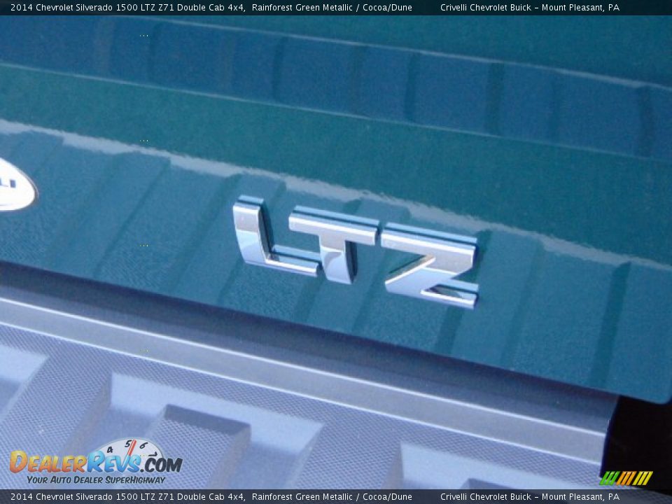 2014 Chevrolet Silverado 1500 LTZ Z71 Double Cab 4x4 Rainforest Green Metallic / Cocoa/Dune Photo #9